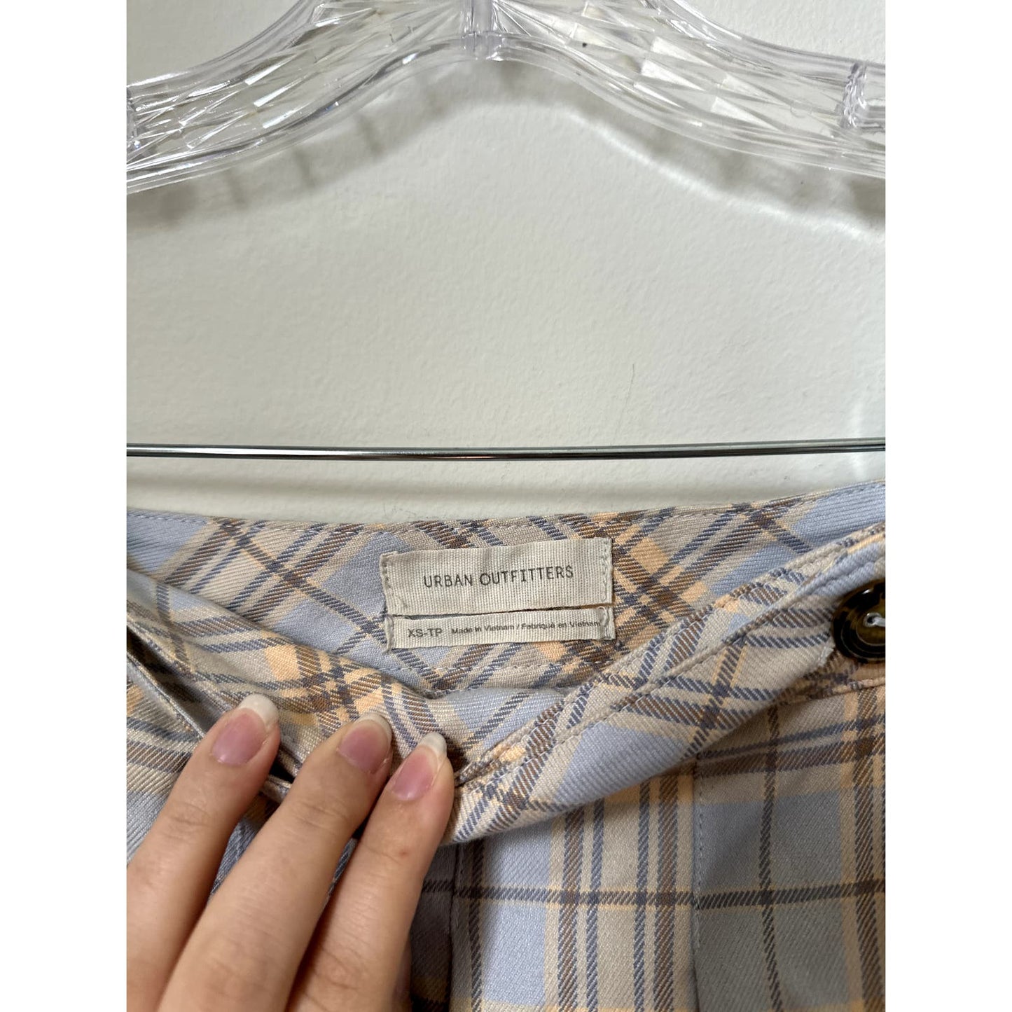 Urban Outfitters Plaid Pleated Mini Wrap Skirt, Size XS