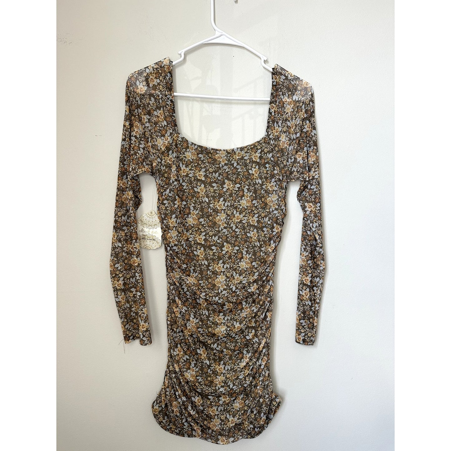 NWT Altar'd State Floral Long Sleeve Mini Dress, Size M