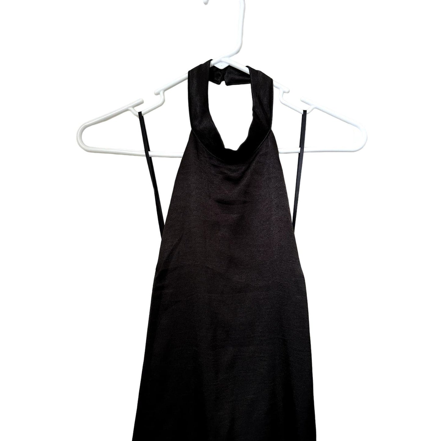 Urban Outfitters Black Satin Slip Dress, Size S