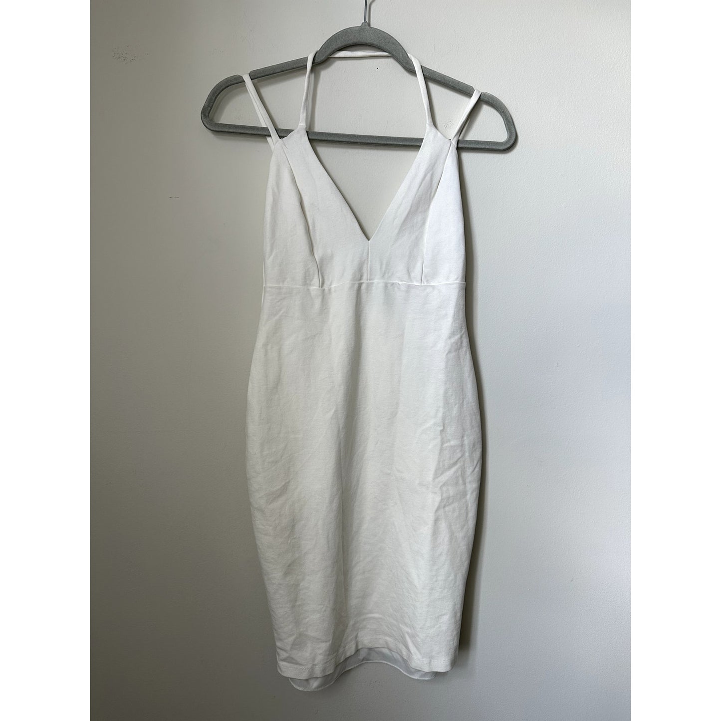 Lulus White Bodycon Strappy Formal Dress, Size M