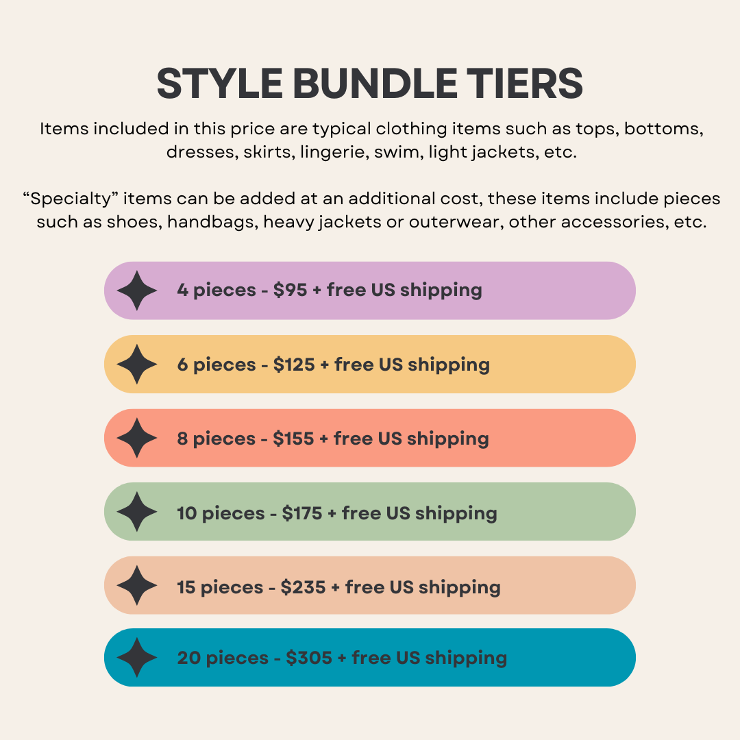 Personalized Style Bundle : 20 pieces + 2 specialty