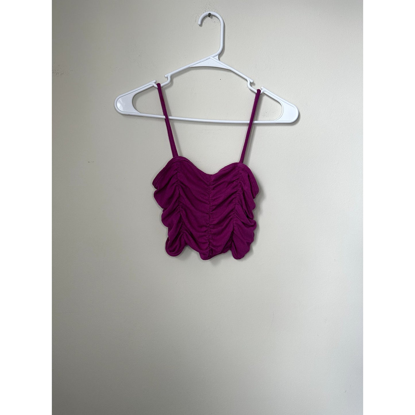Urban Outfitters Ruched Purple Crop Top, Size M