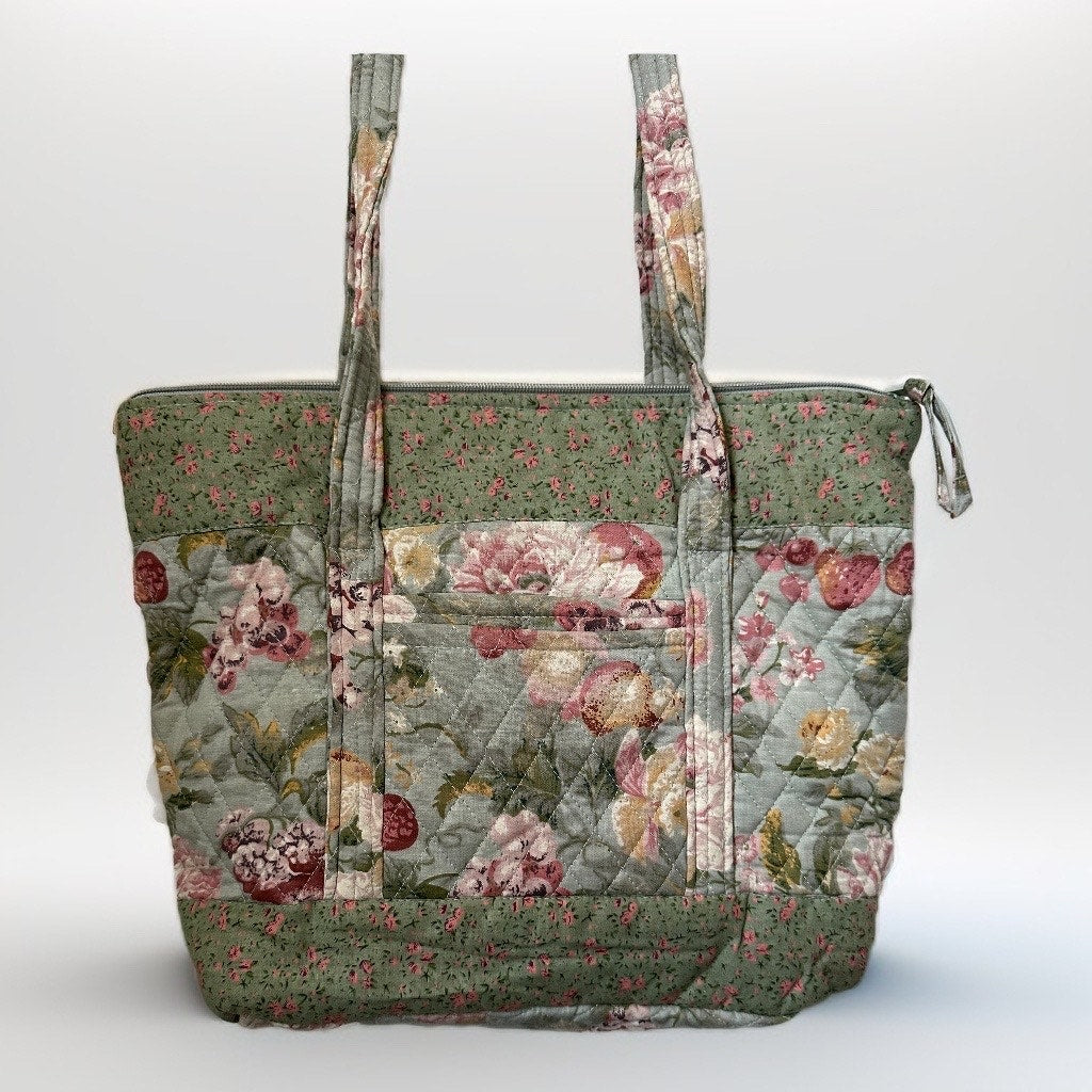 Cottage Core Quilted Tote Bag