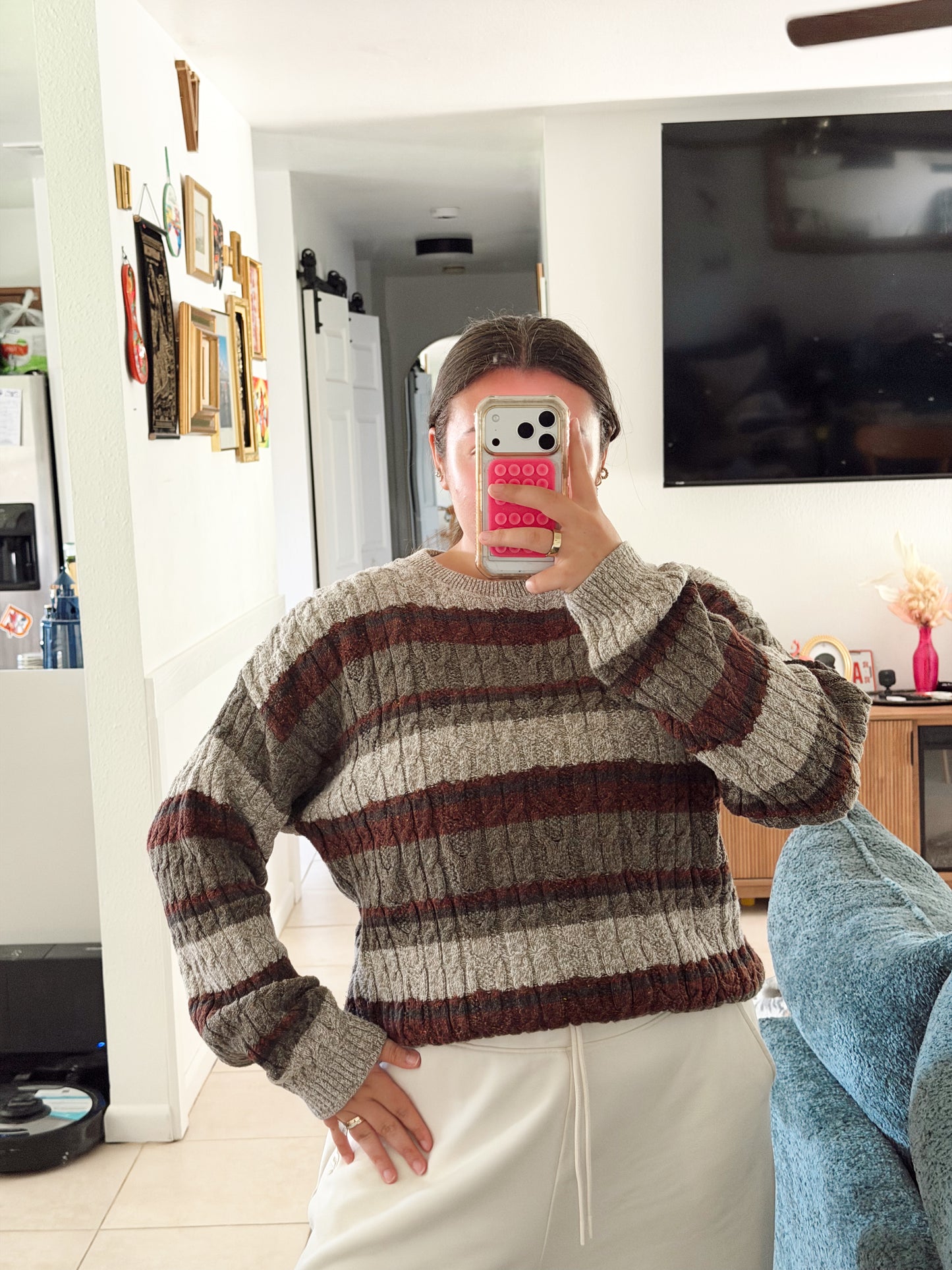 Vintage 90’s Haggar Knit Striped Sweater