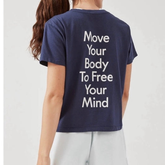 NWT Outdoor Voices Move Your Body Short Sleeve in Navy S