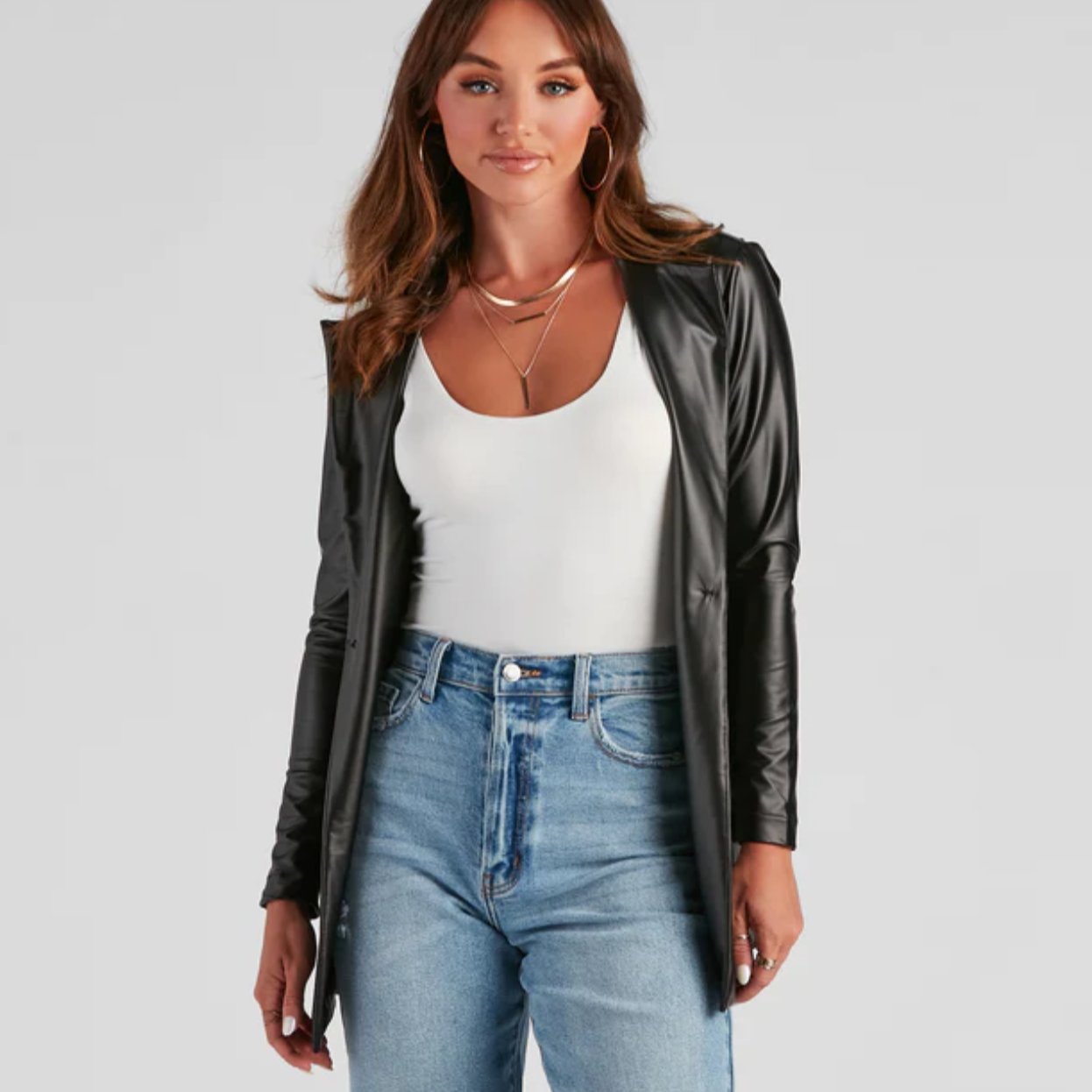 Windsor Faux Leather Jacket Small