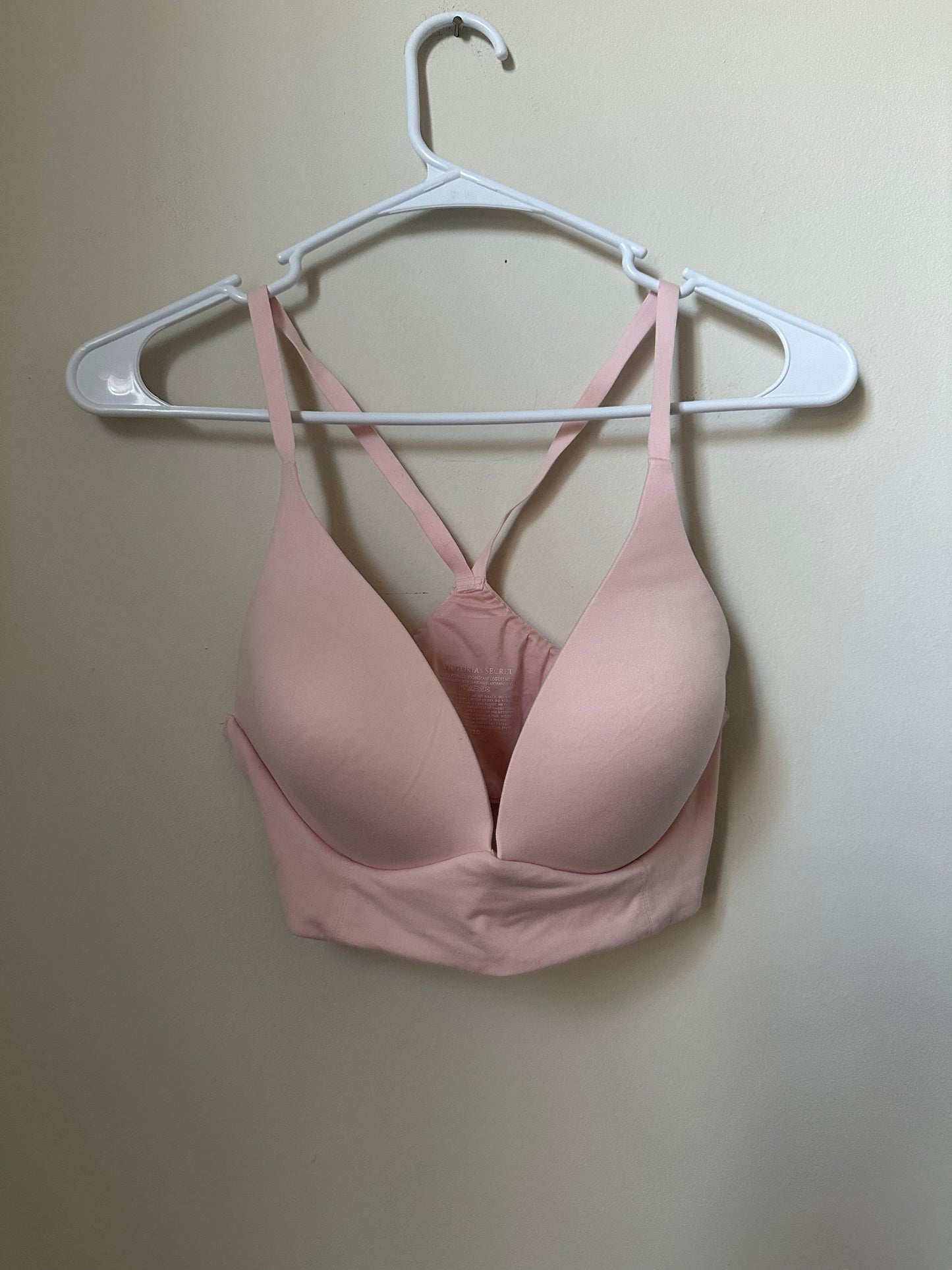 Victoria's Secret Lightly Lined Plunge Bra 32D Baby Pink