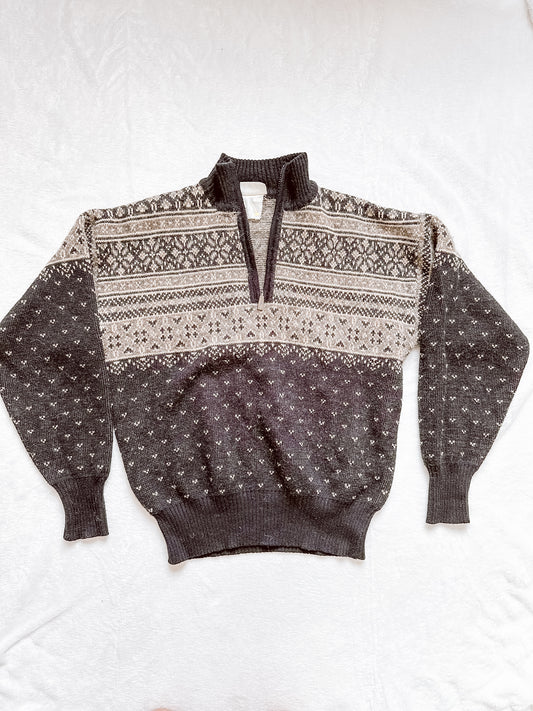Vintage Meister Quarter Zip Sweater