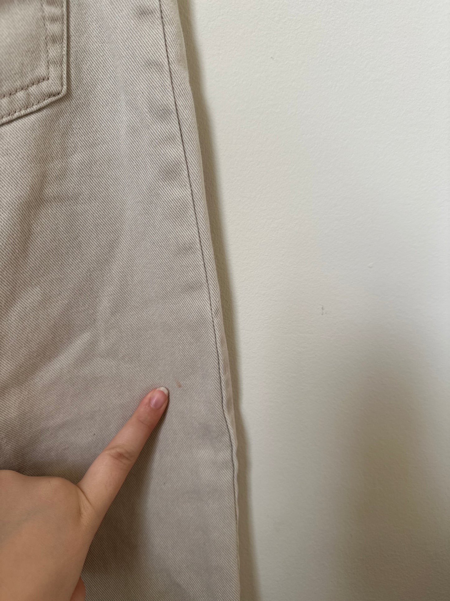 Tommy Hilfiger Cream Colored Denim Pants