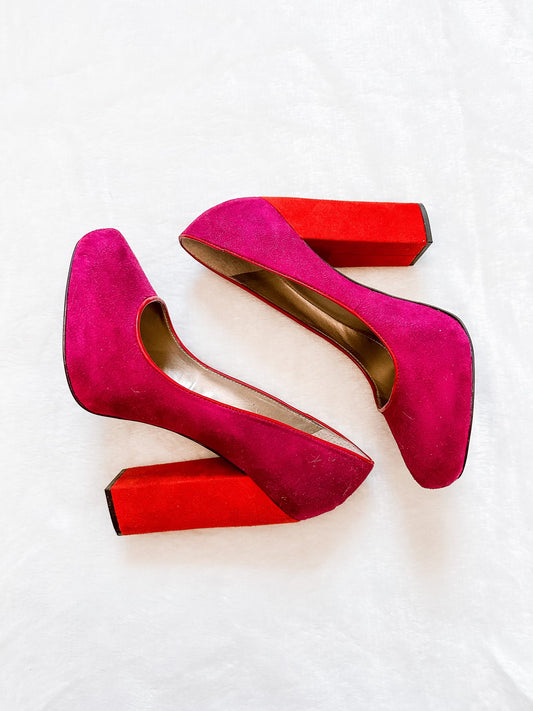 Colorblock Heels - Better World Thrift