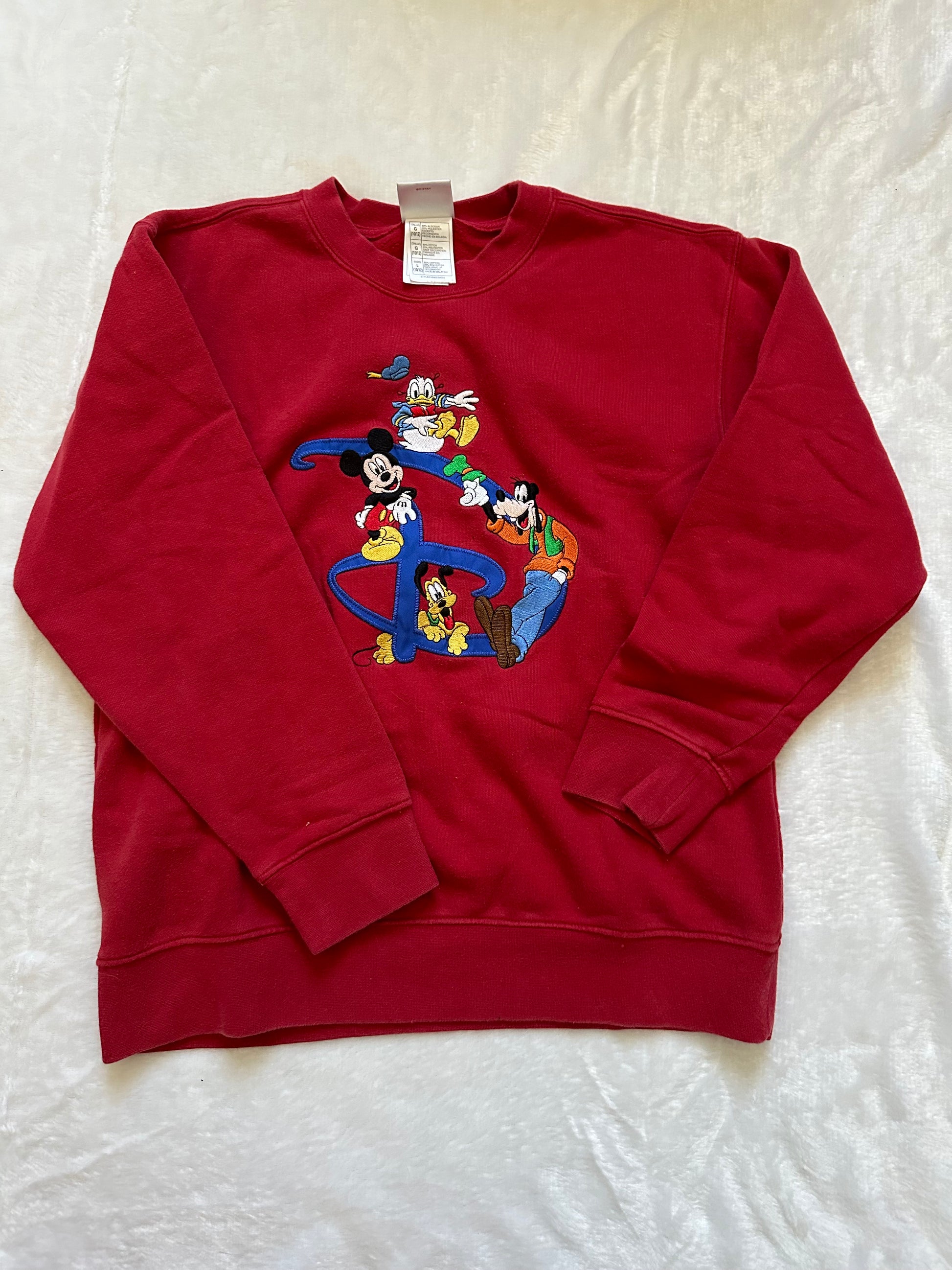 Kids Disney Embroidered Crewneck - Better World Thrift