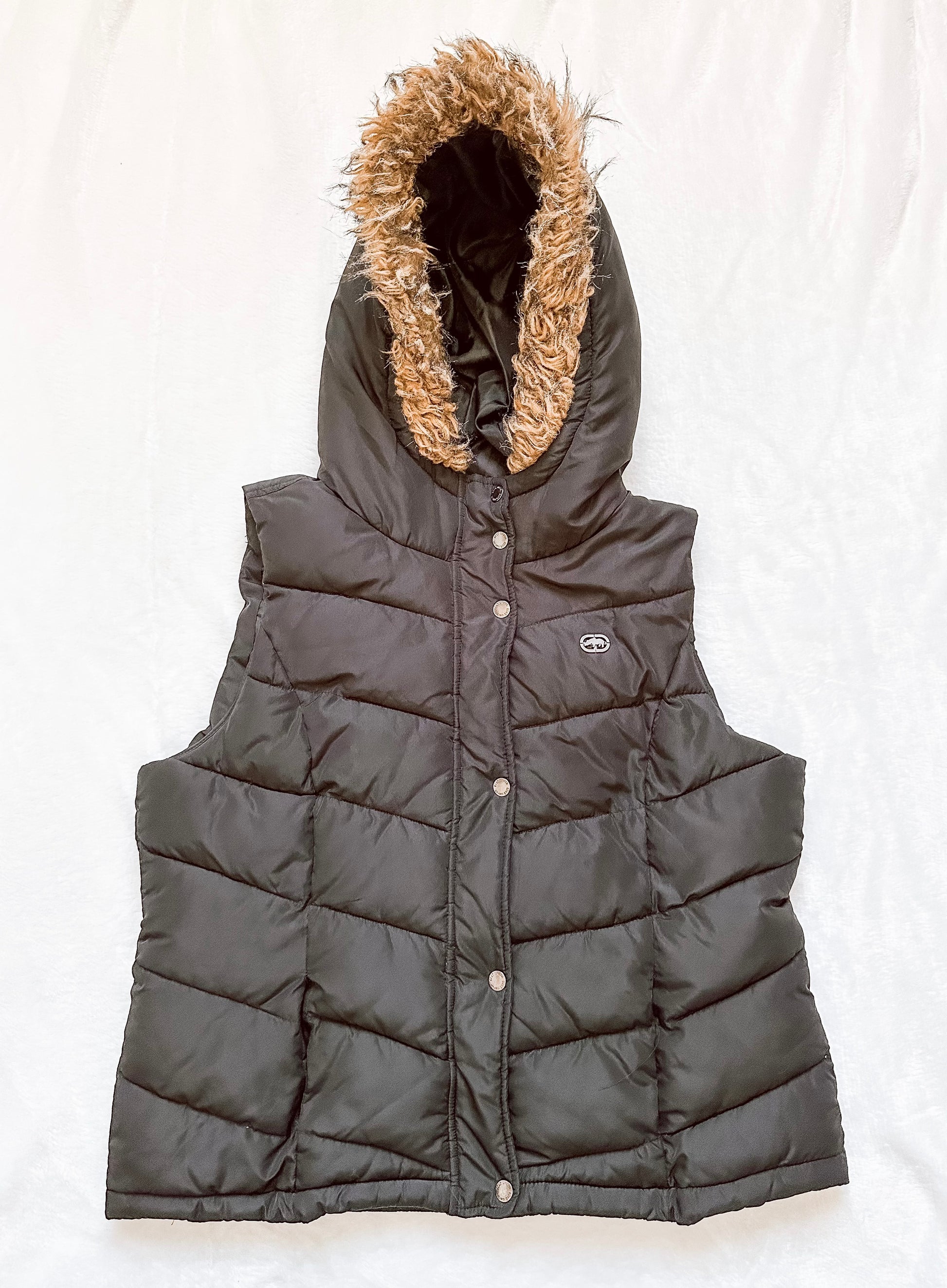 Black Puffer Vest - Better World Thrift