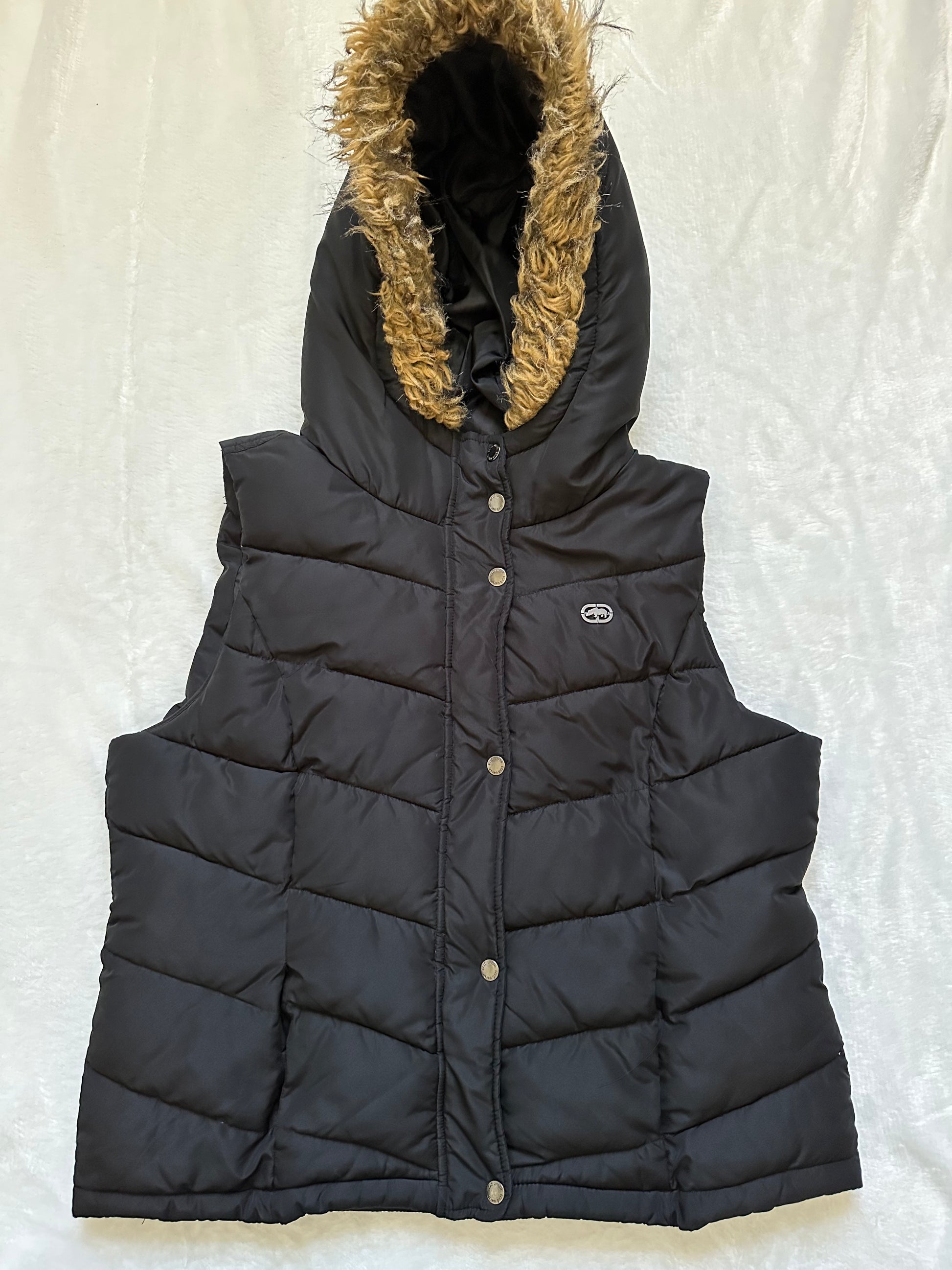 Black Puffer Vest - Better World Thrift