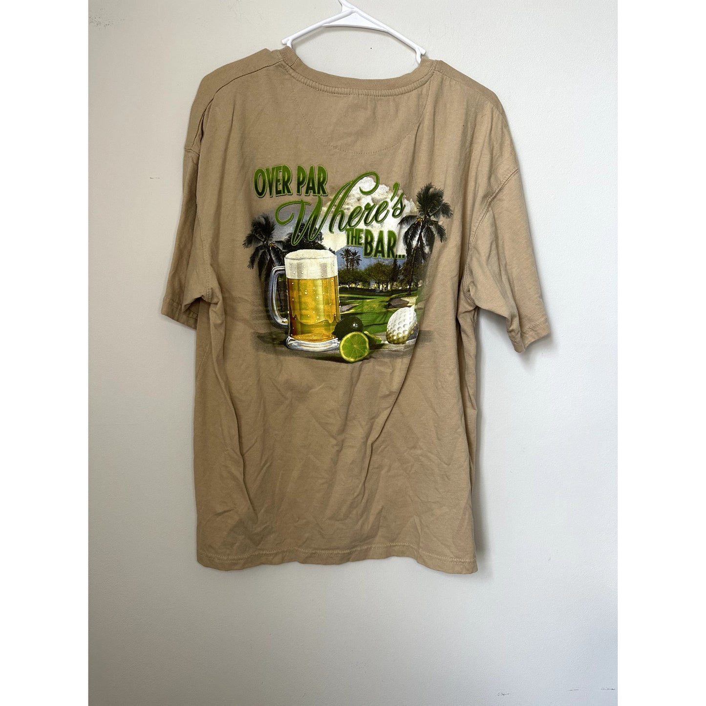 Golf & Beer Graphic T-shirt, Size XL