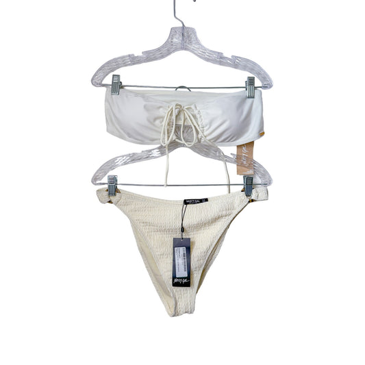 NWT Nasty Gal White Swim Bikini Set, Size 10