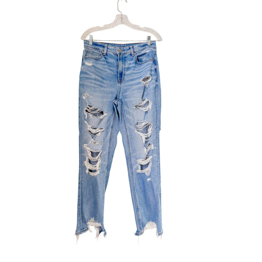 American Eagle Distressed Mom Jeans, Size 8