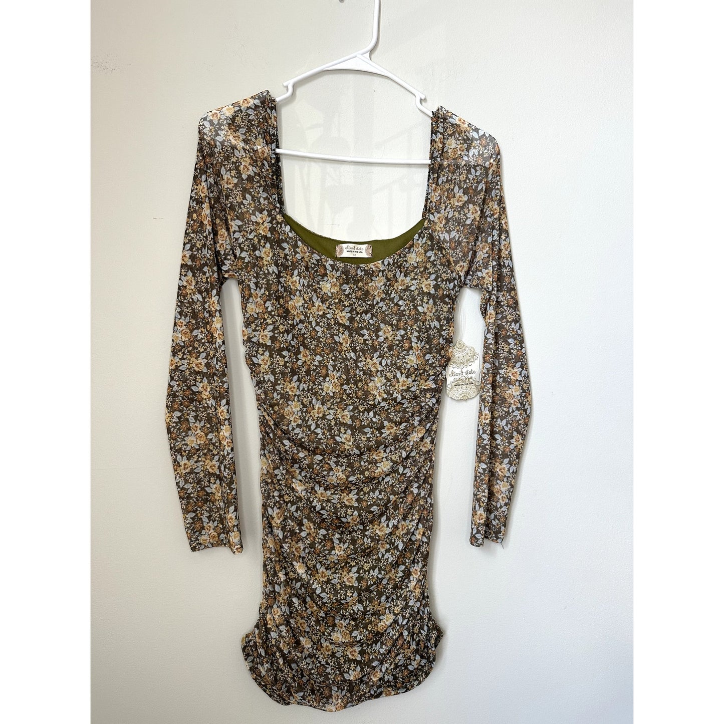 NWT Altar'd State Floral Long Sleeve Mini Dress, Size M