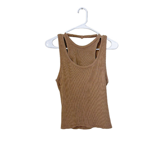 Topshop Double Layered Ribbed Tank, Size 4-6