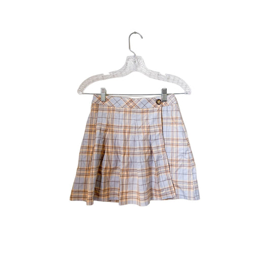 Urban Outfitters Plaid Pleated Mini Wrap Skirt, Size XS